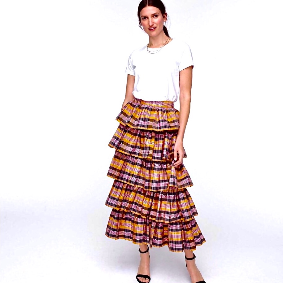 Nwt Real Silk Limited Editions Ruffles Skirt